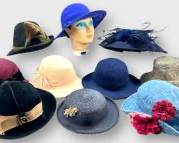 Nine Fancy Vintage Hats Doeskin Felt , Toucan Collection, Hutmacher Zapf, Adolfo, Irish Tweed, Pierre Cardin, and Betmar Assorted Large Hat Lot, Different Styles And Colors
