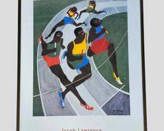 Jacob Lawrence Framed Poster Study for Munich Olympics
