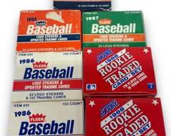 Vintage Collections of 1984, 1985, 1986, 1987 and 1988 Fleer and Score Major League Baseball Trading Cards in Original Boxes visit Ararityauctions.com for our sports auction
