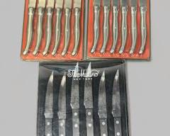 Lot of Three New Old Stock Steak Knives Makers Include The Mulino and Laguiole in packaging
