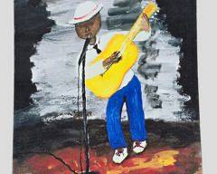 Toby Hollinghead On Stage Agen Print on Giclee Art on Canvas
