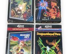 Vintage Epyx Commodore 64 Video Game Floppy Disc Including Games Such As: Koronis Rift, The Eidolon, Fun With Art, And Dragonriders of Pern
