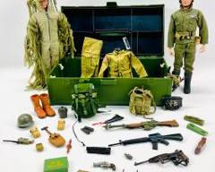 Fantastic Vintage Hasbro G.I. Joe Action Lot Figures, Includes: Uniforms, Weapons, Gear, And Storage Box. Ideal For Collectors!"
