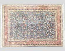 Vintage Persian Hand Knotted Wool Large Rug
