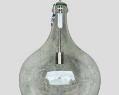 New in Box Kenroy Home Modern Bubble Glass Pendant Lamp Brushed Chrome Fixtures
