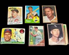 Sixteen Unique Vintage 1950s and 1960s Topps Major League Baseball Trading Cards visit Ararityauctions.com for our sports auction
