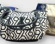 Vintage Nine West Faux Leather Colorblock Purse, Geometric Pattern Shoulder Bag, & Faux Leather and Snakeskin Purse
