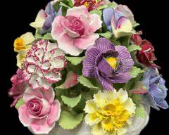 Aynsley England Porcelain Flower Bouquet 6"
