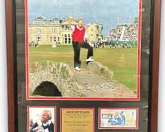 2005 Jack Nicklaus Framed Framed Photo and 5 Pound Note in Commemoration of Final British Open Appearance visit Ararityauctions.com for our sports auction

