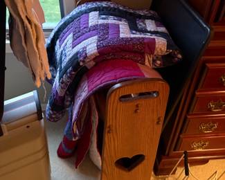 . . . quilt rack and quilts