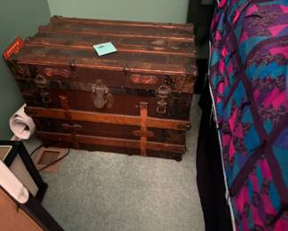 . . . antique steamer trunk
