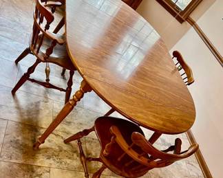 Lot 030-K: Mid-Century Ethan Allen Dining Table & 4 Chairs