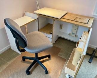 Lot 108-SEW: Sewing Table Cabinet & Cutting Table