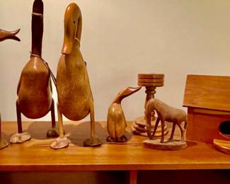 Lot 117-GAR: Wooden Birds of a Feather