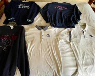 Lot 102-MBR: Tennessee Titans Sweatshirts & Polos