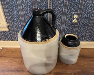 Lot 111-DR: Vintage Stoneware Duo