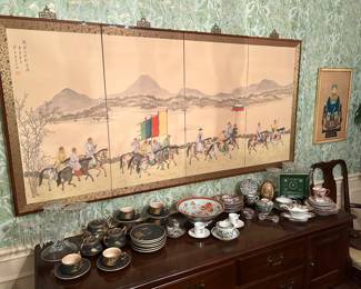 Japanese painted screen