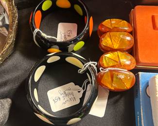Marion Godart Lucite vintage bracelets