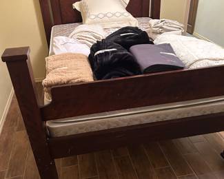 Full size antique mahogany bed with mattress
