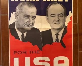 LBJ and Hubert Humphrey campaign poster