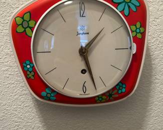 Mid Century modern made in Germany porcelain wall clock