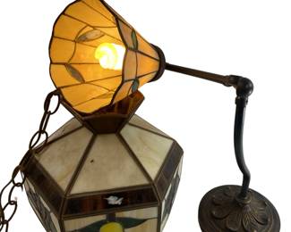 Stained Glass Lamps Hanging & Desk Table Fruit Leaf Design 