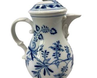 Coffee Pot & Lid Vintage Meissen Blue Onion Crossed Swords