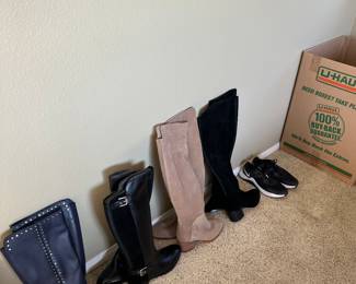 more pics of the knee high boots (size 7 1/2) and some running nike shoes