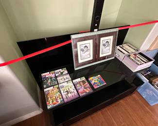 xbox 360 fitness games and black tv entertainment table