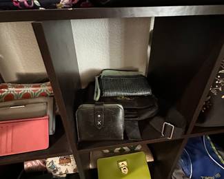 all types of wallets, the green one is a Micheal Kors!