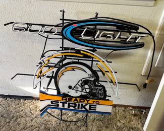 Chargers Bud light beer wall decor