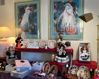 DOLLS, ART, PLATES AND MORE