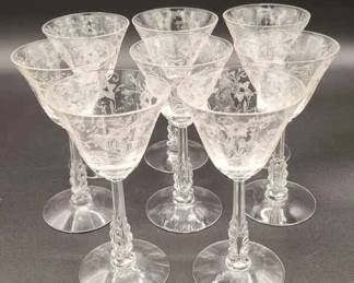 Daffodil Champagne Glasses  by Cambridge  Set of 8 