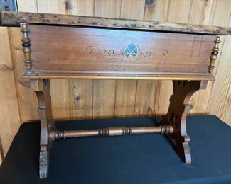 Vintage Slipper Bench Miniature Side Table Storage Bench 