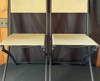 Set Of Two Folding Outdoor Patio Chairs