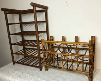 Two Wooden Decorative Shelves 