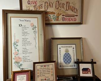 Vintage Needlework Religious Prints