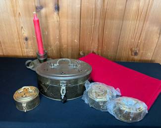 Vintage Decor W 114x56 Red Tablecloth