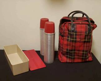 Vintage Alladin Plaid Tote