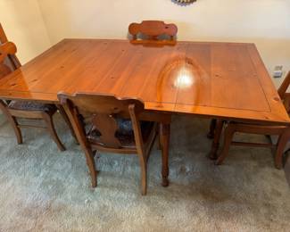 Gorgeous Vintage 5 Piece Convertible Dining Set