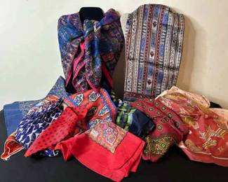 Red Blue Themed Scarves