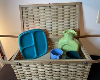 Beautiful Wicker Picnic Basket