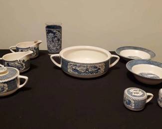 Vintage Currier Ives  Mix And Match Pieces 