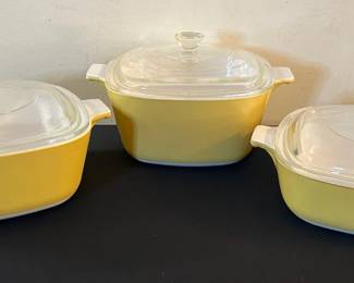 3 Vintage Harvest Corning Ware