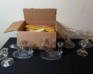 Candlesticks And Glass Bases