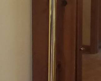 Brass Colored Floor Lamp And Table Decor