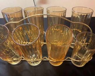 Drink Carrier With Glass Cup Set