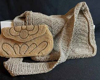 Crochet Pearl Womens Bags 