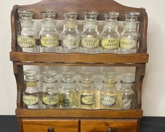 Retro Wooden Spice Rack