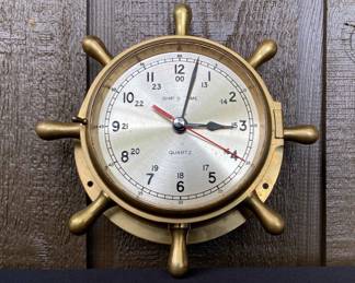Nautical Ship Wheel Clock